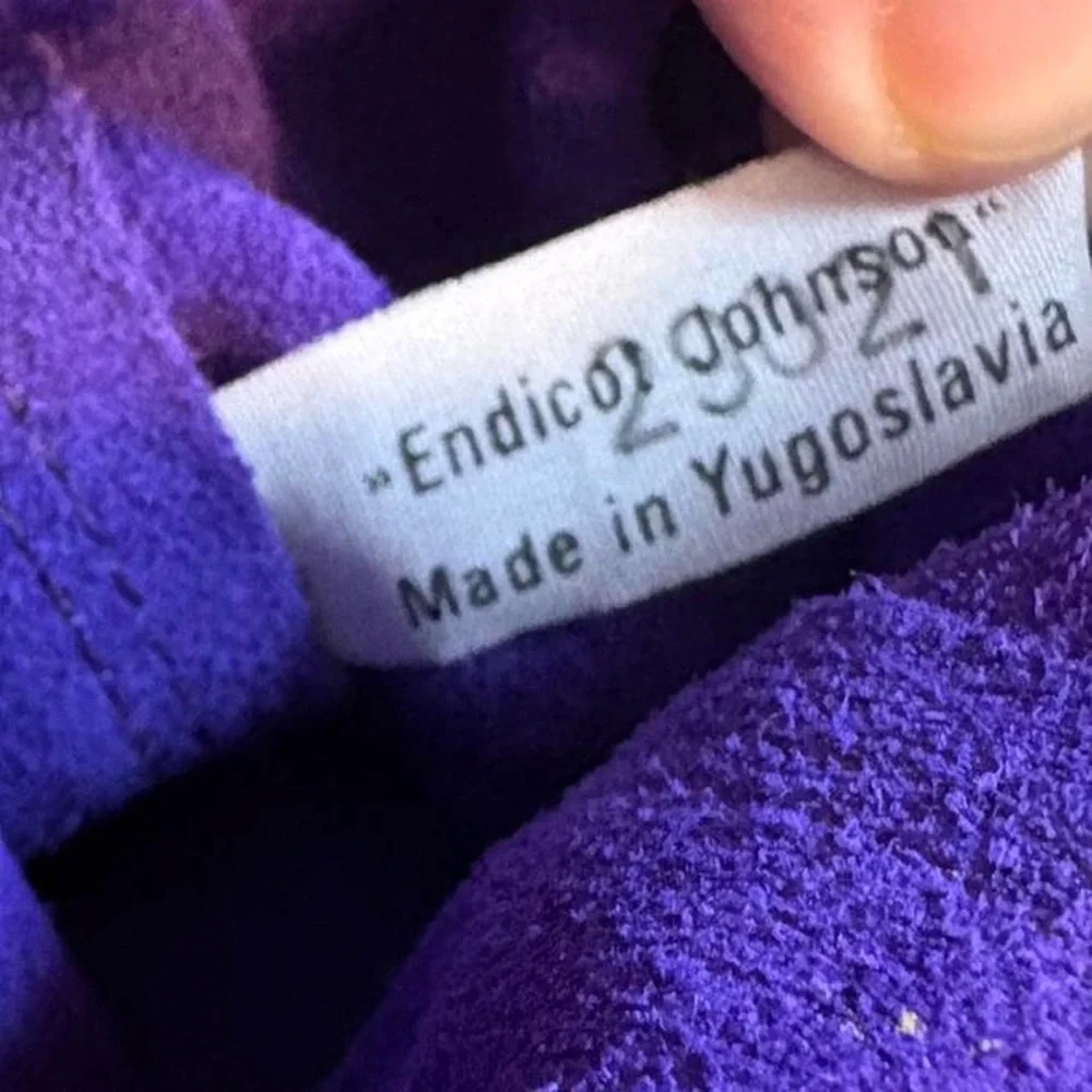 Endicot Johnson vintage vibrant purple suede pull-on knee-high boots - Picture 8 of 15